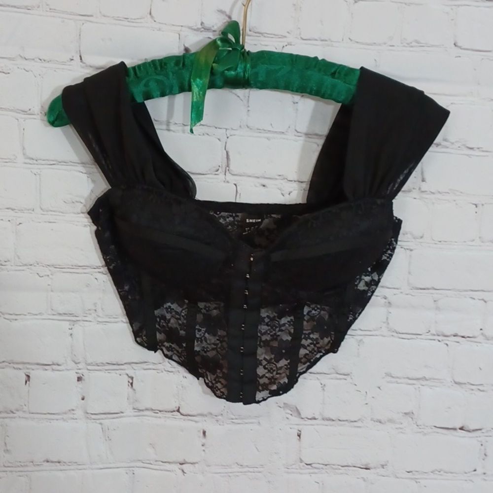 Shien‎ Womans Lacey Black Padded  Sexy Bra S